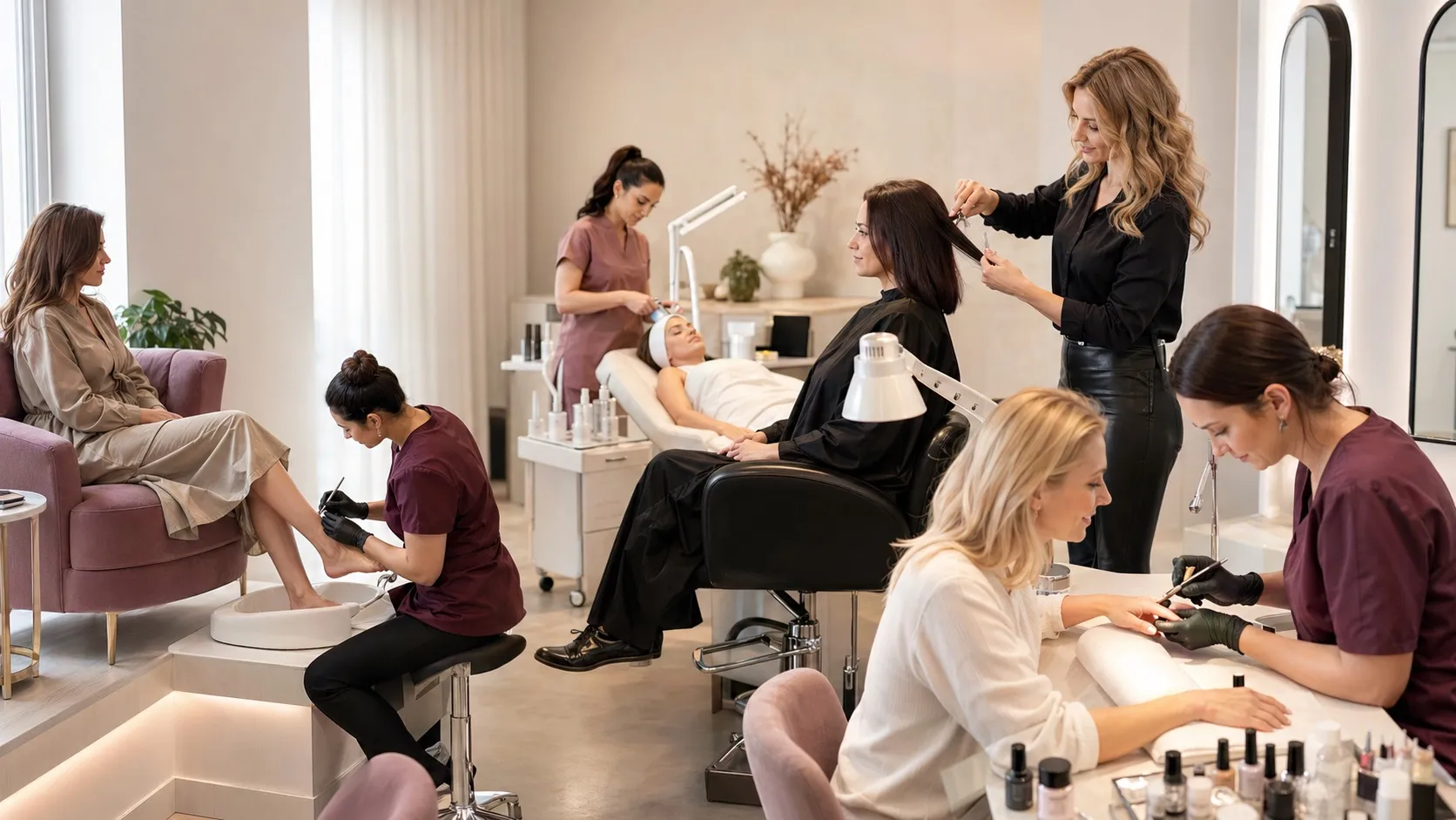 Beauty studio plné klientek